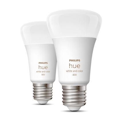 SADA 2x LED Stmievateľná žiarovka Philips Hue White And Color Ambiance A60 E27/6,5W/230V 2000-6500K