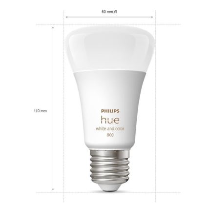 SADA 2x LED Stmievateľná žiarovka Philips Hue White And Color Ambiance A60 E27/6,5W/230V 2000-6500K