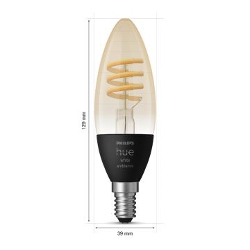 SADA 2x LED Stmievateľná žiarovka Philips Hue WHITE AMBIANCE E14/4,6W/230V