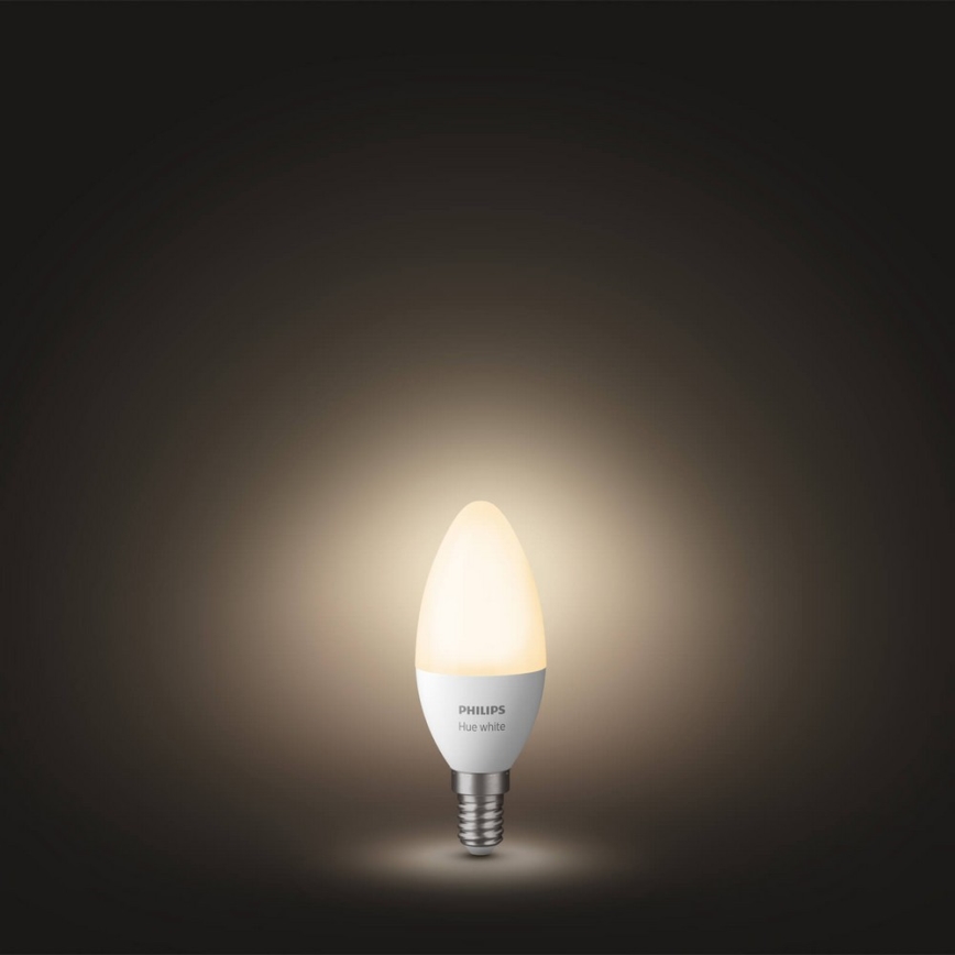 SADA 2x LED Stmievateľná žiarovka Philips HUE WHITE E14/5,5W/230V