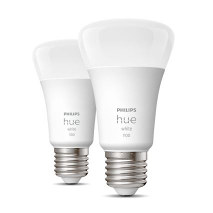 SADA 2x LED Stmievateľná žiarovka Philips Hue WHITE E27/9,5W/230V 2700K