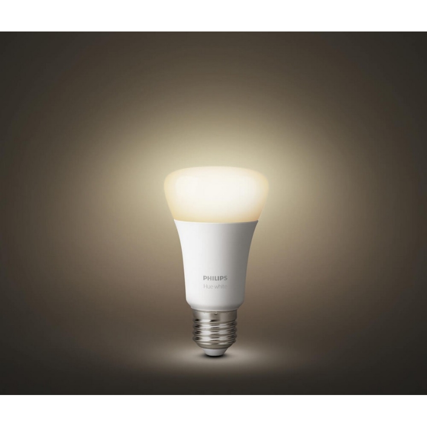 SADA 2x LED Stmievateľná žiarovka Philips HUE WHITE E27/9W/230V