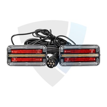 SADA 2x LED Svetlo na prívesný vozík 12m kábel LED/12-24V IP65