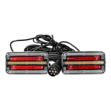 SADA 2x LED svetlo na prívesný vozík 7,5 m kábel LED/12-24V IP65