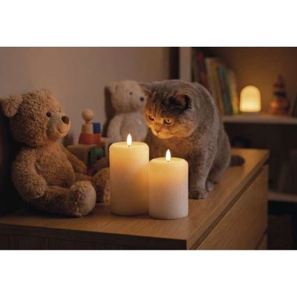 SADA 2x LED sviečky LED/4xAA + diaľkové ovládanie