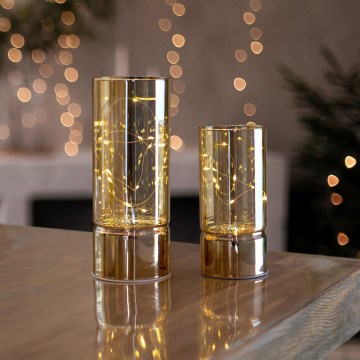 SADA 2x LED Vianočné svetielko 20xLED+10xLED/2xAA+3xAA teplá biela