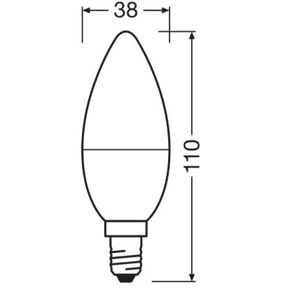 SADA 2x LED Žiarovka B38 E14/7,5W/230V 3000K - Osram