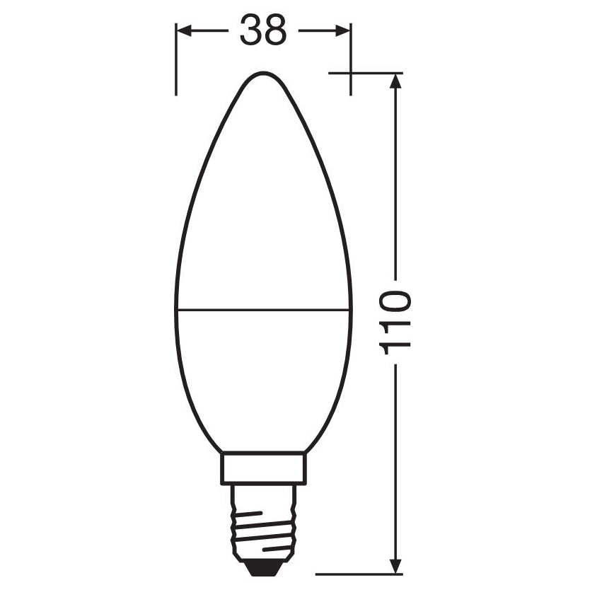 SADA 2x LED Žiarovka B38 E14/7,5W/230V 3000K - Osram