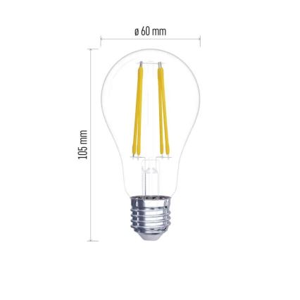 SADA 2x LED Žiarovka FILAMENT A60 E27/5,9W/230V 2700K