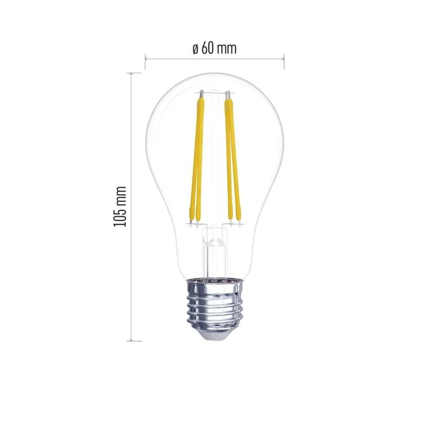SADA 2x LED Žiarovka FILAMENT A60 E27/5,9W/230V 2700K