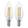 SADA 2x LED žiarovka FILAMENT CLEAR E14/4W/230V 2700K - Eglo 11504