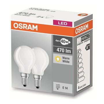 SADA 2x LED Žiarovka P40 E14/4W/230V 2700K - Osram