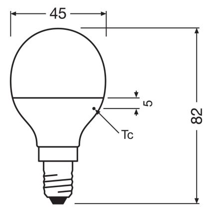 SADA 2x LED Žiarovka P45 E14/4,9W/230V 3000K - Osram