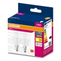SADA 2x LED Žiarovka P45 E14/7W/230V 3000K - Osram