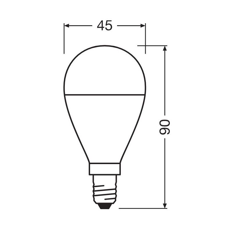 SADA 2x LED Žiarovka P45 E14/7W/230V 3000K - Osram