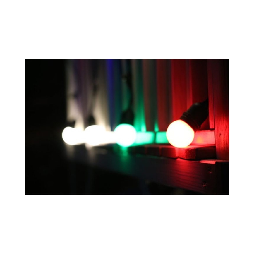SADA 2x LED Žiarovka PARTY E27/0,5W/36V červená 3000K