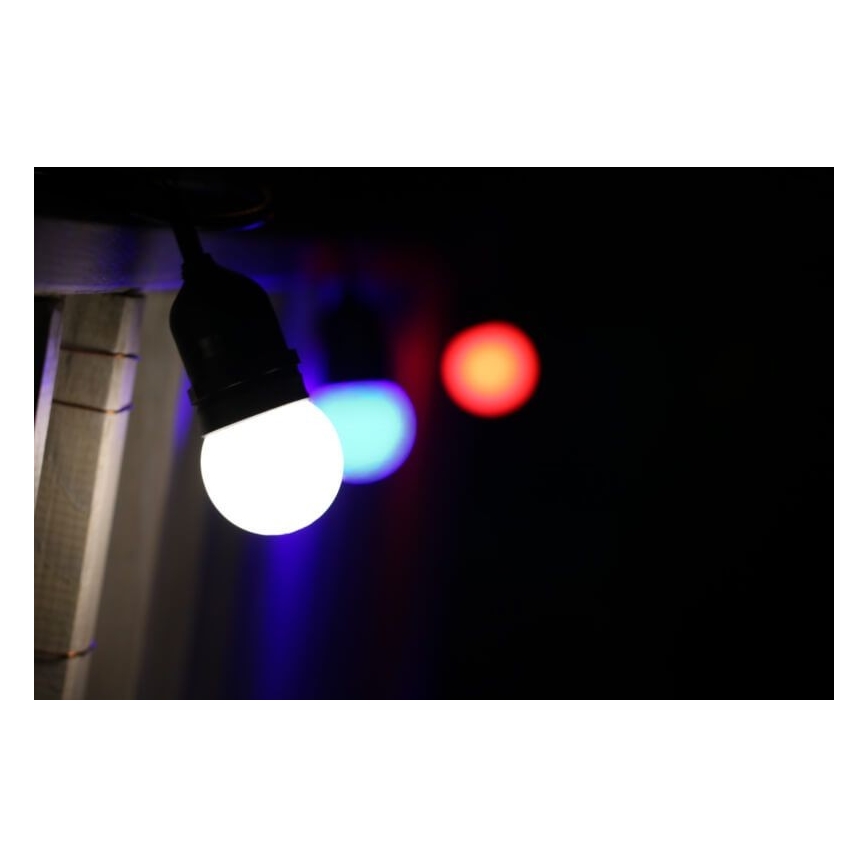 SADA 2x LED Žiarovka PARTY E27/0,5W/36V modrá 3000K