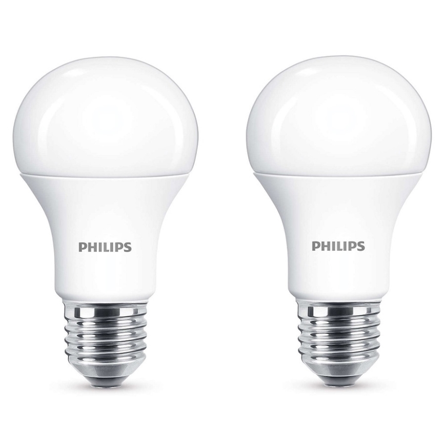 SADA 2x LED žiarovka Philips E27/13W/230V
