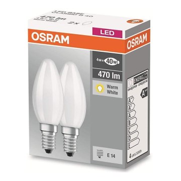 SADA 2x LED Žiarovka STAR B40 E14/4W/230V 2700K - Osram