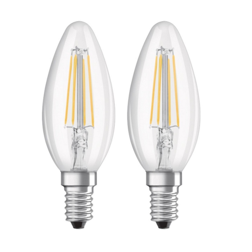 SADA 2x LED Žiarovka VINTAGE B35 E14/4W/230V 2700K - Osram