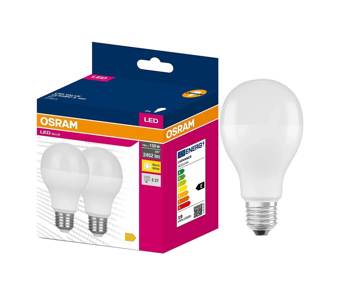 SADA 2x LED žiarovky VALUE CLASSIC E27/19W/230V 2700K - Osram 4058075634299