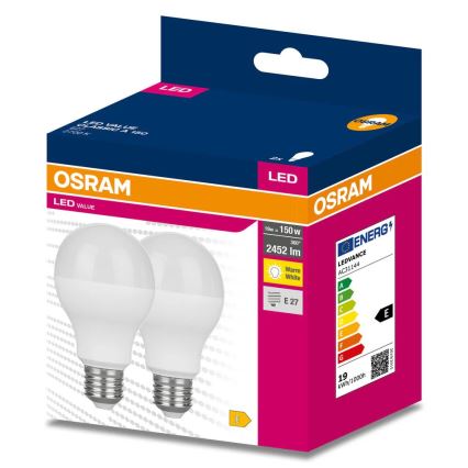 SADA 2x LED žiarovky VALUE CLASSIC E27/19W/230V 2700K - Osram