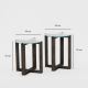SADA 2x Odkladací stolík AMALFI pr. 40 cm borovica/číra