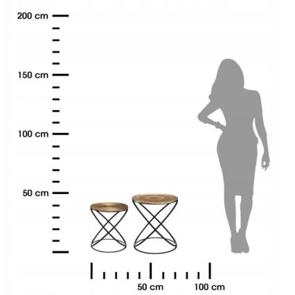 SADA 2x Odkladací stolík ETNIK