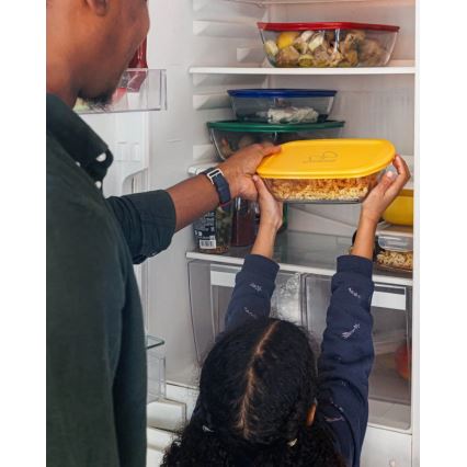 SADA 2x sklenených dóz na potraviny PYREX 1,2/2,5 l