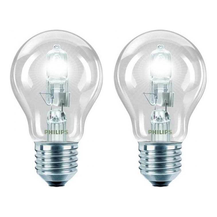SADA 2x Stmievateľná žiarovka Philips E27/42W/230V 2800K ECO CLASSIC
