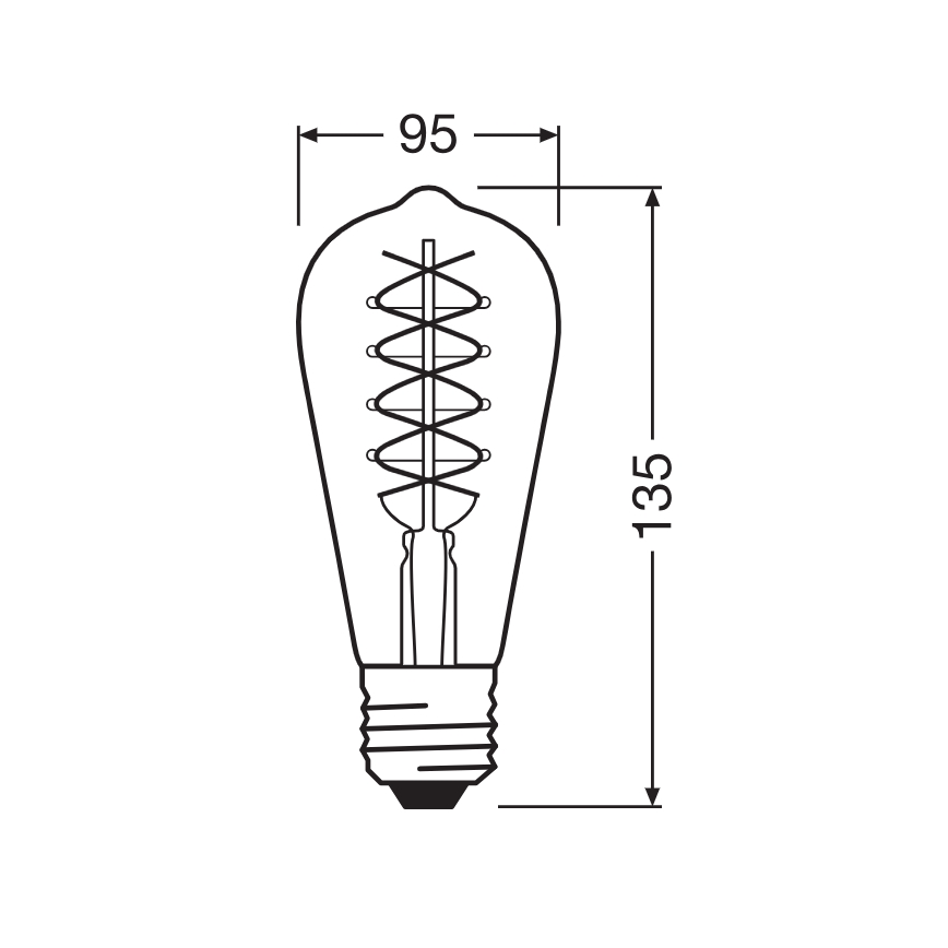 SADA 2x stmievateľné LED žiarovky VINTAGE FILAMENT E27/4,8W/230V 2200K - Osram