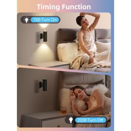 SADA 2 ks stmievateľných LED RGBW žiaroviek MESH GU10/6,5W/230V 2700-6500K Wi-Fi - Aigostar