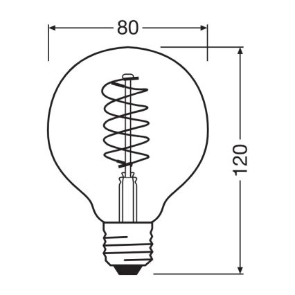 SADA 2x stmievateľných LED žiaroviek VINTAGE FILAMENT E27/4,8W/230V 2200K - Osram
