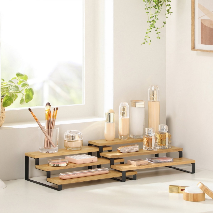 Sada 2x stojanov na koreničky MARGE čierna/hnedá