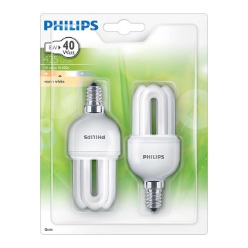 SADA 2x Úsporná žiarovka GENIE E14/8W/230V - Philips 929689133313 SADA 2x Úsporná žiarovka GENIE E14/8W/230V - Philips 929689133313
