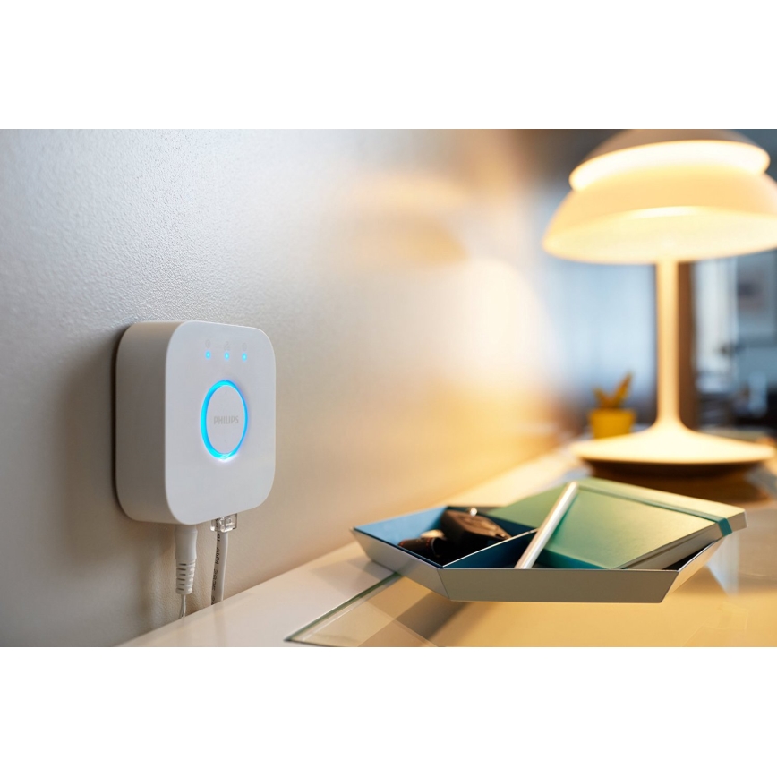 SADA 2x stmievateľné LED žiarovky Philips Hue WHITE AMBIANCE GU10/4,2W/230V 2200-6500K + Hue bridge