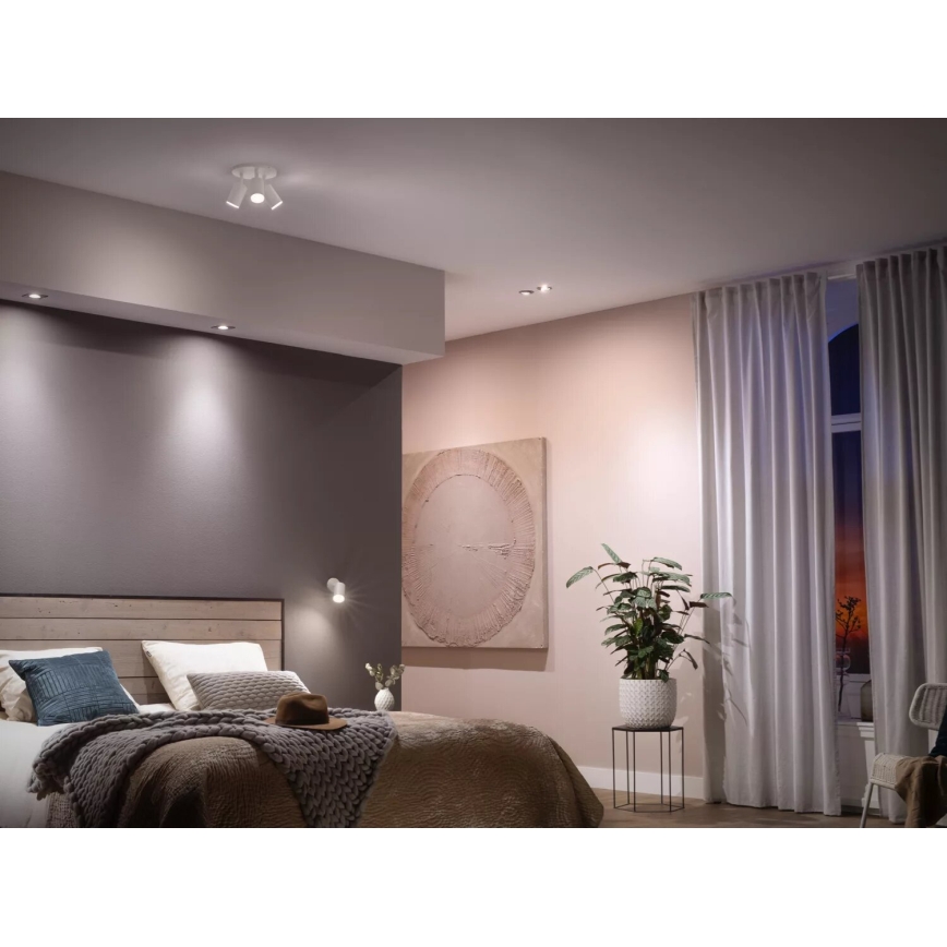 SADA 2× stmievateľných LED žiaroviek Philips Hue WHITE AMBIANCE GU10/4,2W/230V 2200-6500K + stmievač