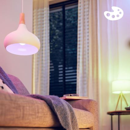 SADA 3x stmievateľných LED RGB žiaroviek Philips SMART C37 E14/4,9W/230V 2200-6500K CRI 90