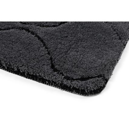 SADA 3x Kúpeľňová predložka INFINITY 60/60/100 cm antracit