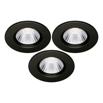 SADA 3x LED Kúpeľňové podhľadové svietidlo LED/5,5W/230V 2700K IP65 čierna