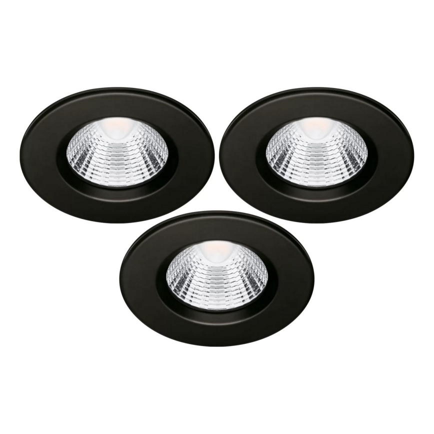 SADA 3x LED Kúpeľňové podhľadové svietidlo LED/5,5W/230V 2700K IP65 čierna