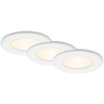 SADA 3x LED kúpeľňových zapustených svietidiel LED/6W/230V 3000K IP44 biela