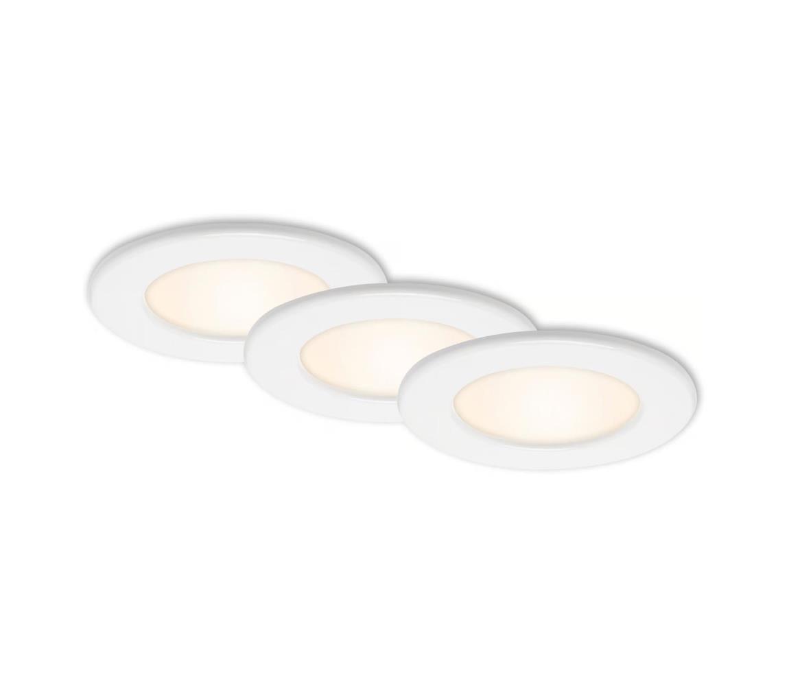 SADA 3x LED kúpeľňových zapustených svietidiel LED/6W/230V 3000K IP44 biela 9A21966