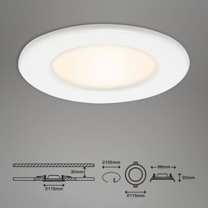 SADA 3x LED kúpeľňových zapustených svietidiel LED/6W/230V 3000K IP44 biela