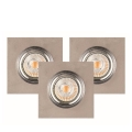 SADA 3x LED Podhľadové svietidlo VITAR 1xGU10/5W/230V CRI 90 betón