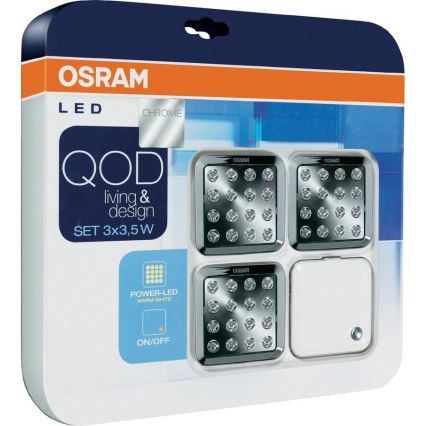 SADA 3x LED Podlinkové svietidlo QOD LED/3,5W/230V 3000K - Osram