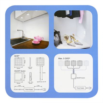 Osram - LED Podlinkové svietidlo QOD LED/3,5W/230V 3000K