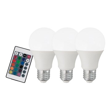 SADA 3x LED RGBW Stmievateľná žiarovka E27/7,5W/230V 3000K - Eglo 10681
