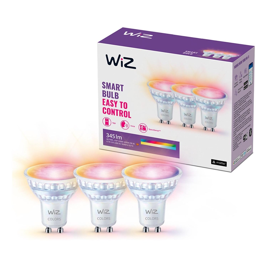 SADA 3x LED RGBW Stmievateľná žiarovka PAR16 GU10/4,7W/230V 2200-6500K Wi-Fi - WiZ