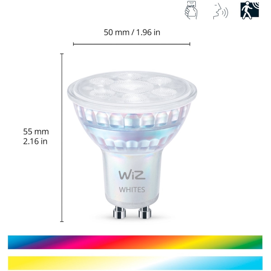 SADA 3x LED RGBW Stmievateľná žiarovka PAR16 GU10/4,7W/230V 2200-6500K Wi-Fi - WiZ